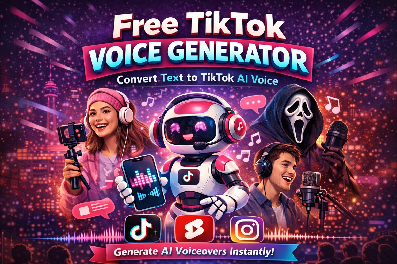 Free TikTok Voice Generator – Convert Text to TikTok AI Voice